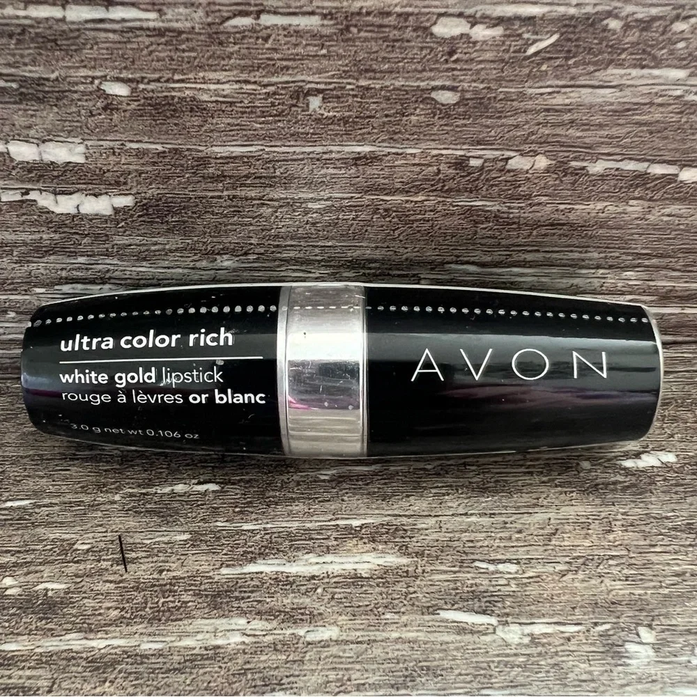Avon ultra rich color white gold lipstick Glitzy A-301‎ bronze tan new sealed
